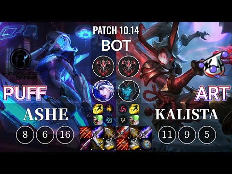 IG Puff Ashe vs RJ Art Kalista Bot - KR Patch 10.14