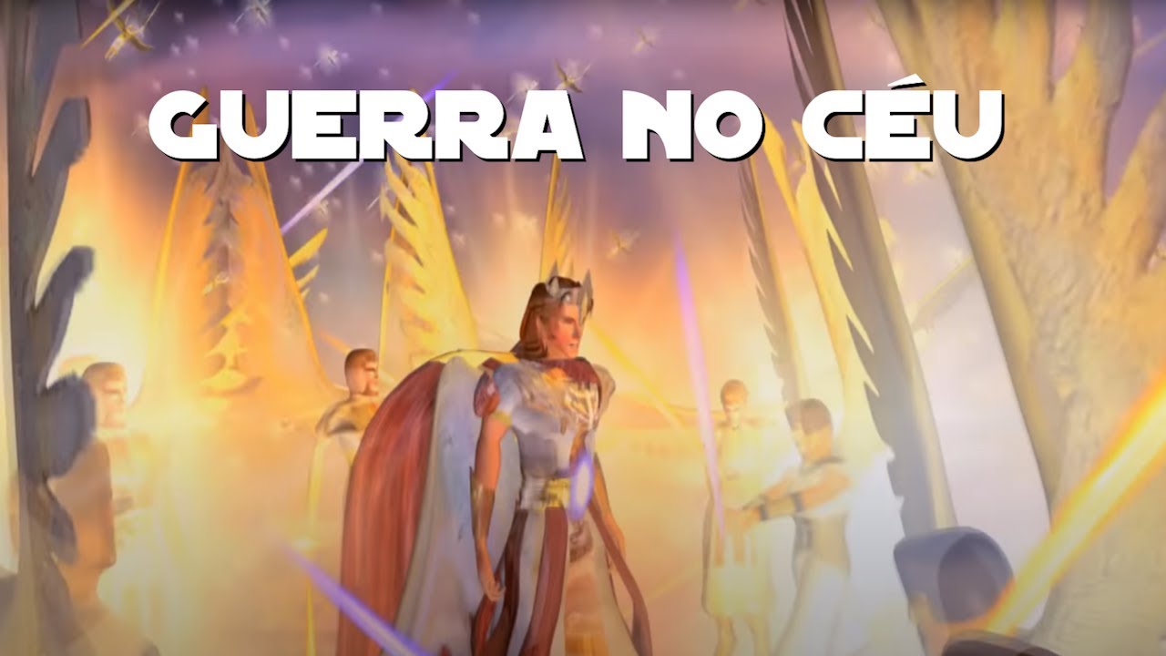 Desenho Bíblico Guerra entre Jesus e Satanás