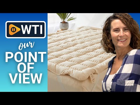 Wow 100% Organic Merino Wool Pillow Top Mattress Topper 2"" for Back Pain Relief | Non-Toxic Raw Cotton Cover | Natural Cooling Quilted Fitted Mattress Pad | Hand Made Authentic Comfort | Medi - WTI product video review