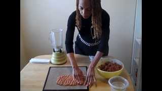 easy raw bread with veggie pulp