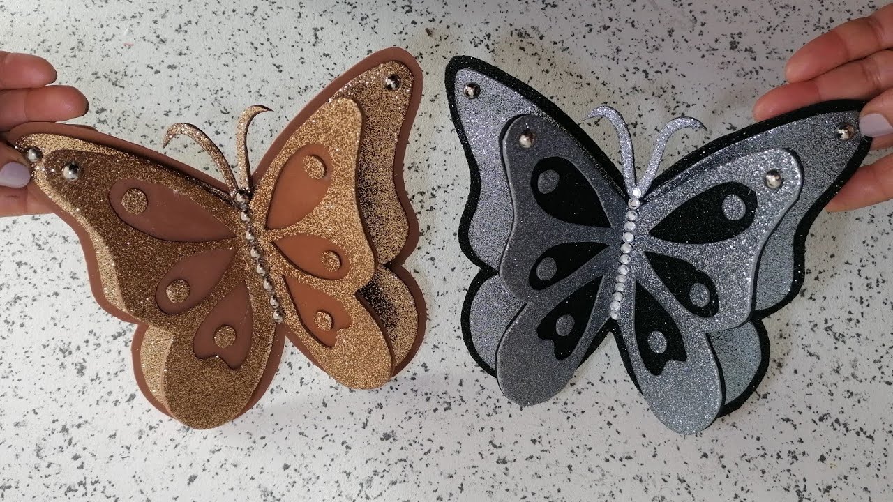 Watch Now Farfalle Fai da te facile e veloce/Creazioni in gomma Eva fai da te/DIY butterflies Farfalle Fai da te facile e veloce/Creazioni in gomma Eva fai da te/DIY butterflies