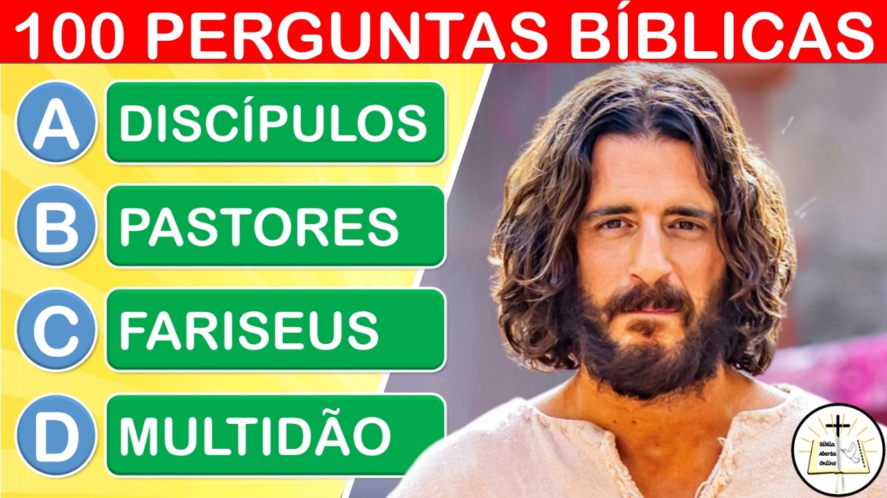 100 PERGUNTAS BÍBLICAS DE NÍVEL FÁCIL MÉDIO E DIFÍCIL - QUIZ BÍBLICO #2