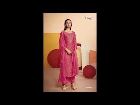 Ilaria 793 Ganga Plazzo Style Suits Pure Silk Embroidery And Button Work Casual Wear Manufacturer