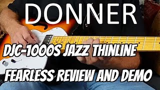 Video thumbnail for The Donner DJC 1000S Jazz Thinline Electric Guitar: A Must-Have for Affordable Guitar Enthusiasts by GtoneGuitars