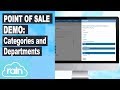 Retail POS (point of sale) Demo: Categories and Departments.
