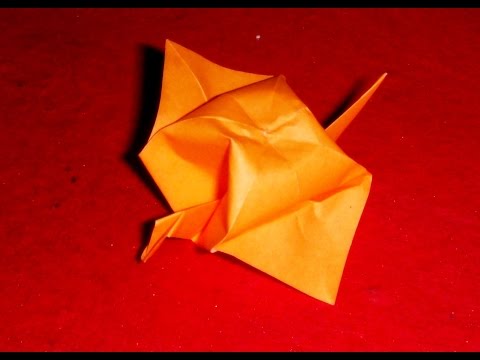 chubby sparrow bird origami with subtitle