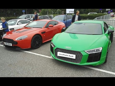 ENGINE REVVING BATTLE!! Audi R8 Vs Aston Martin Vs Mercedes