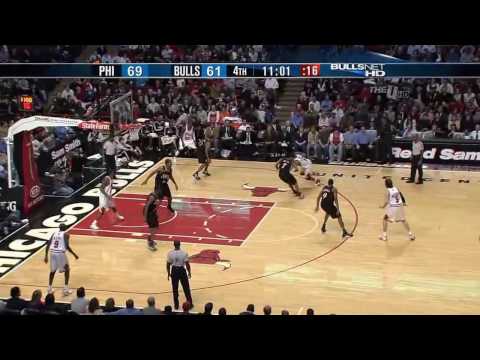 Derrick Rose rookie highlights vs 76ers 2008-09