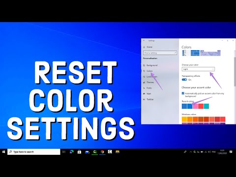 How to Reset Color Settings in Windows 10