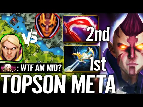 🔥 AM MID Counter Invoker - Topson WTF New Meta Echo + Desolator 100% Trend Creator Dota 2 Pro Carry