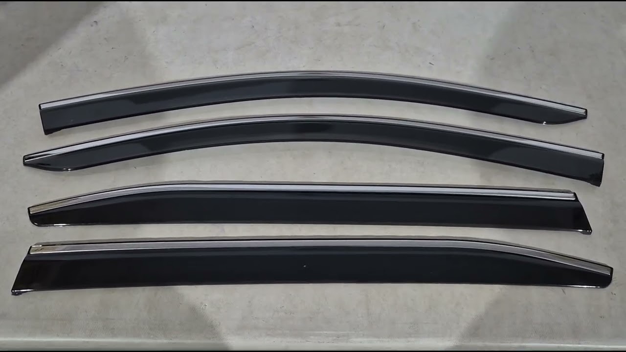 Citroen C5 Aircross 2017–2025 Raamdeflectoren met chromen sierlijst (4 stuks, Sunplex Chrome) Video 1