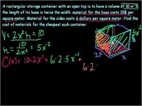 Optimization with Calculus Part 4