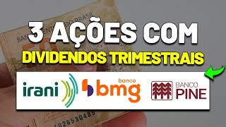 3 SMALL CAPS com DIVIDENDOS TRIMESTRAIS: IRANI, BANCO PINE e BANCO BMG | RANI3, PINE4 e BMGB4
