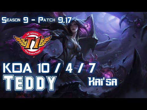 SKT T1 Teddy KAI'SA vs XAYAH ADC - Patch 9.17 KR Ranked
