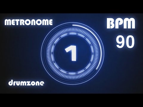 [드럼존] 메트로놈 90 BPM - Metronome - Click & Voice ( 1 hour )