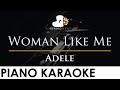 Adele - Woman Like Me - Piano Karaoke Instrumental Cover with Lyrics