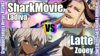 [GBVSR] (4K) Granblue Fantasy Versus Rising Rank match  SharkMovie (Ladiva) vs Latte (Zooey)