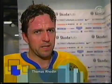 Sve-Fin Ishockey VM 2003 Mellansnack mellan 1-2 Per