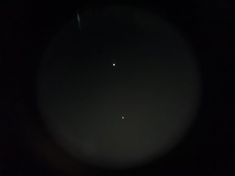 17 December 2020. 6 pm, Jupiter, Saturn, Crescent Moon, Telescope and DSLR videos and photos.