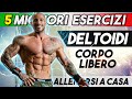 I 5 MIGLIORI esercizi a CORPO LIBERO per i tuoi DELTOIDI ▪︎ a casa allenati con ME!