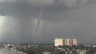 Viewer Video: Waterspout forms over lake
