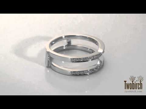 0.48ct. X Shared Prong Jacket Ring Guard - TwoBirch TB-GUARD-0048-WG-H