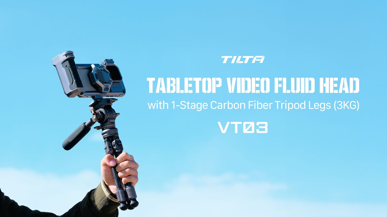 Tilta VT03 Tabletop Video Fluid Head, 1-Stage Carbon Fiber Tripod