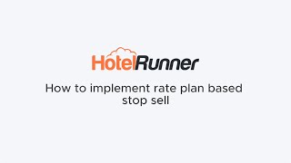 How to rate-based stop sell
