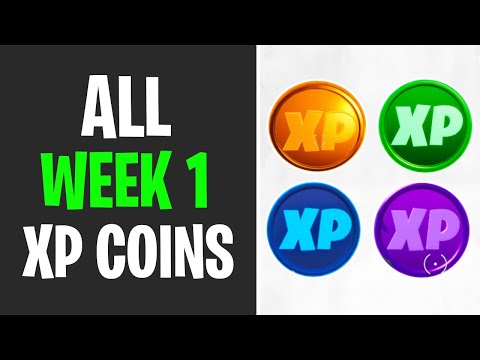 All XP Coins Locations WEEK 1 - Fortnite