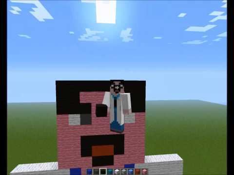 Minecrafak [building statues] [profesor broccolo] {time lapse} #1