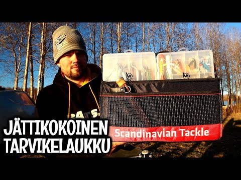 SCANDINAVIAN TACKLE JÄTTIKOKOINEN TARVIKELAUKKU + 4X VIEHERASIA
