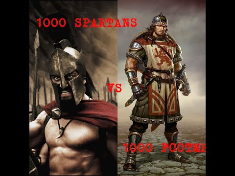 1000 SPARTANS VS 1000 FOOTMEN