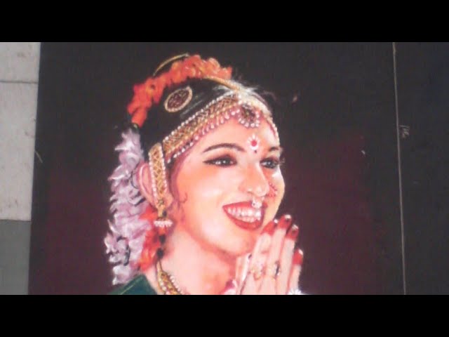 Portrait rangoli design by manish kadam raje