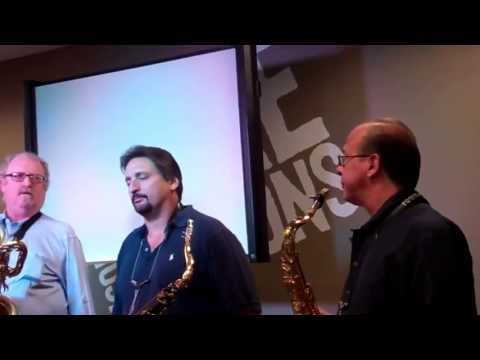 TOWER OF POWER HORNS AT MUSIC AND ARTS IN BALTIMORE MD 4-30-13