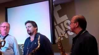 TOWER OF POWER HORNS AT MUSIC AND ARTS IN BALTIMORE MD 4-30-13