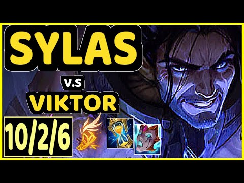 T1 FAKER (SYLAS) vs VIKTOR - 10/2/6 KDA MID GAMEPLAY - KR Ranked MASTER