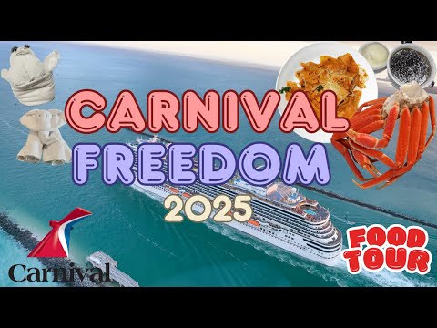 Carnival Freedom 2025 FOOD & DINING TOUR | Entertainment | Princess Cays