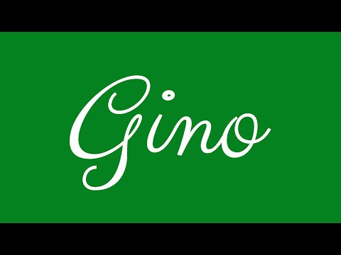 Learn how to Sign the Name Gino Stylishly in Cursive Writing
