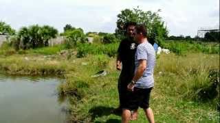 Me throwing a hand grenade into a pond.....boooooom!