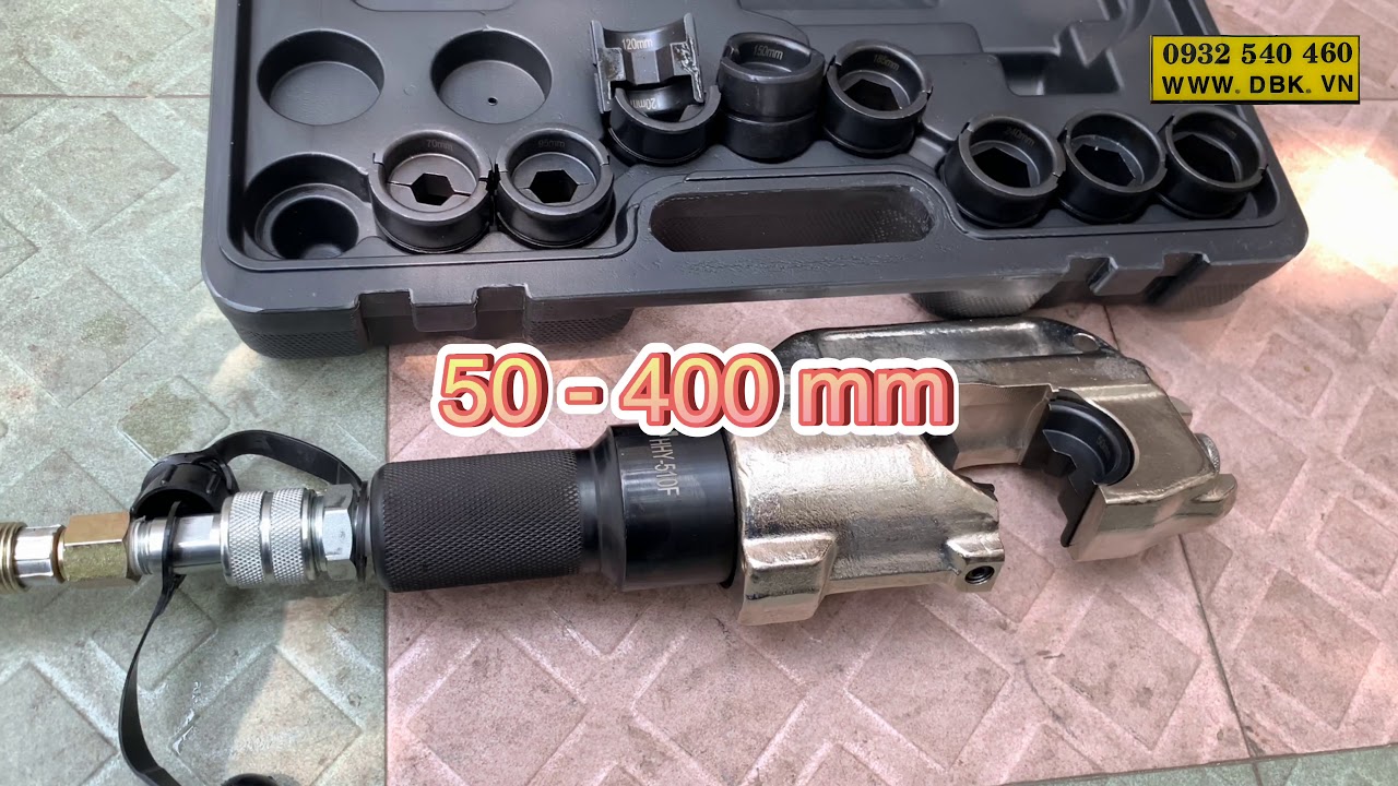 Video Đầu ép cos thủy lực TLP HHY-510F - Đầu ép cos thủy lực TLP HHY-510F (13 tấn, 400 mm2)