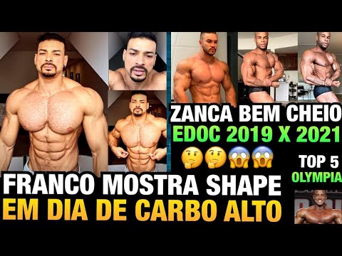 FRANCO MOSTRA O SHAPE - ZANCA SHAPE ATUAL RUMO AO OLYMPIA - EDOC POSTA EVOLUÇÃO E MAIS