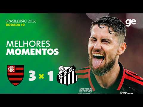 Gols e lances de Flamengo x Santos