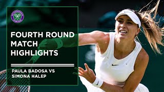 Paula Badosa vs Simona Halep | Match Highlights | Wimbledon 2022
