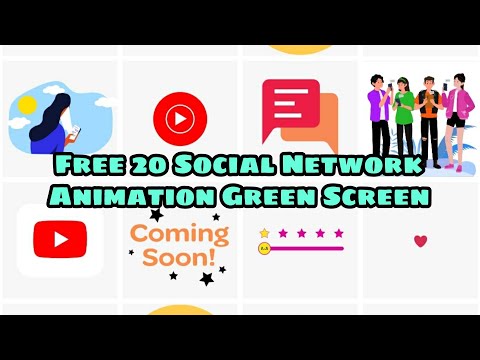 Free 20 Social Network Green Screen