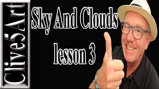 preview picture of video 'Beginners Acrylic Painting Tutorial-Sky & Clouds Part 3'
