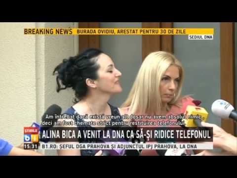 Alina Bica a venit la DNA pentru a si ridica telefonul
