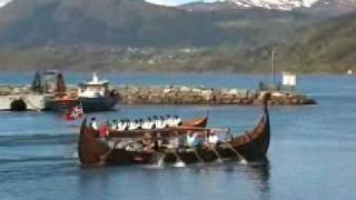 preview picture of video 'Viking boat regatta Norway - Vikingskip rostemne på Eid 2008'
