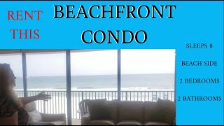 RENT THIS BEACHFRONT CONDO THAT SLEEPS 8 - TOUR INSIDE AND OUTSIDE - PANAMA CITY BEACH FLORIDA