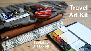 Packing Art Supplies for a 3 week trip 🎨 My first Folio palette + Sendak roll