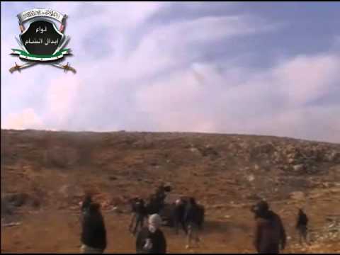 استهداف لواء أبدال الشام برشاش 14.5 للطيران المروحي في سماء قرية حلبون في ريف دمشق